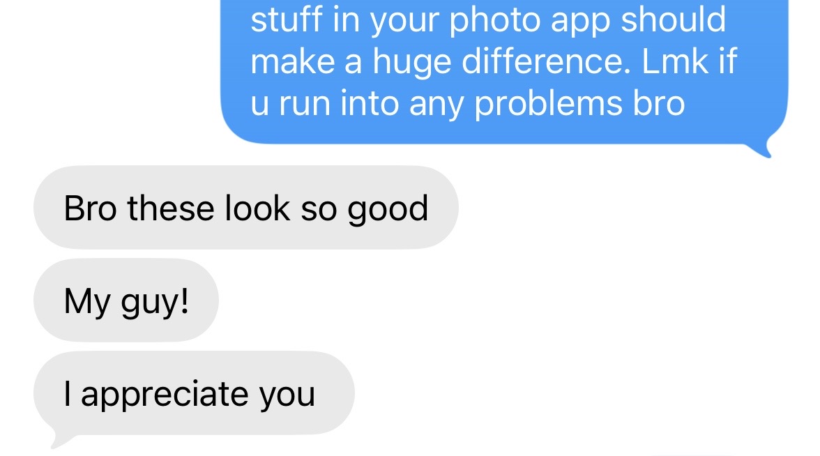 Client text
